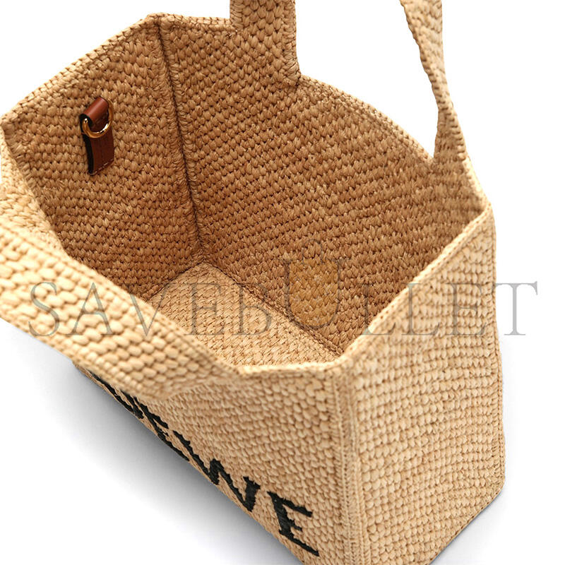 L0ew* font tote small raffia bag a685b59x03nf (24*19.5*11cm)